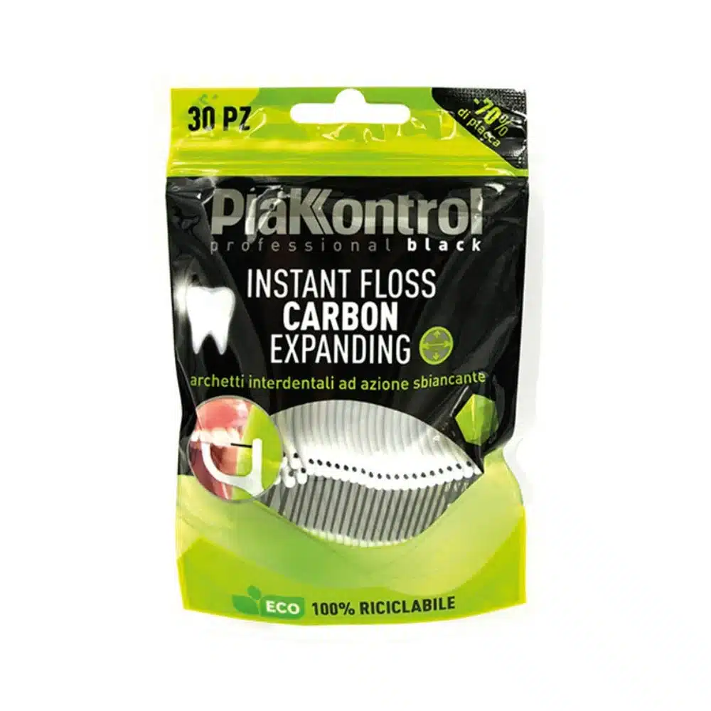 Plakkontrol absolute White Istant floss Carbon Expanding 30pezzi