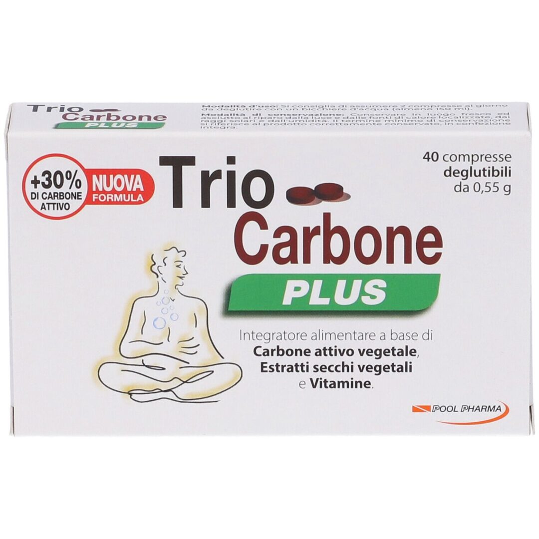 Trio Carbone Plus 40 compresse - PoolPharma
