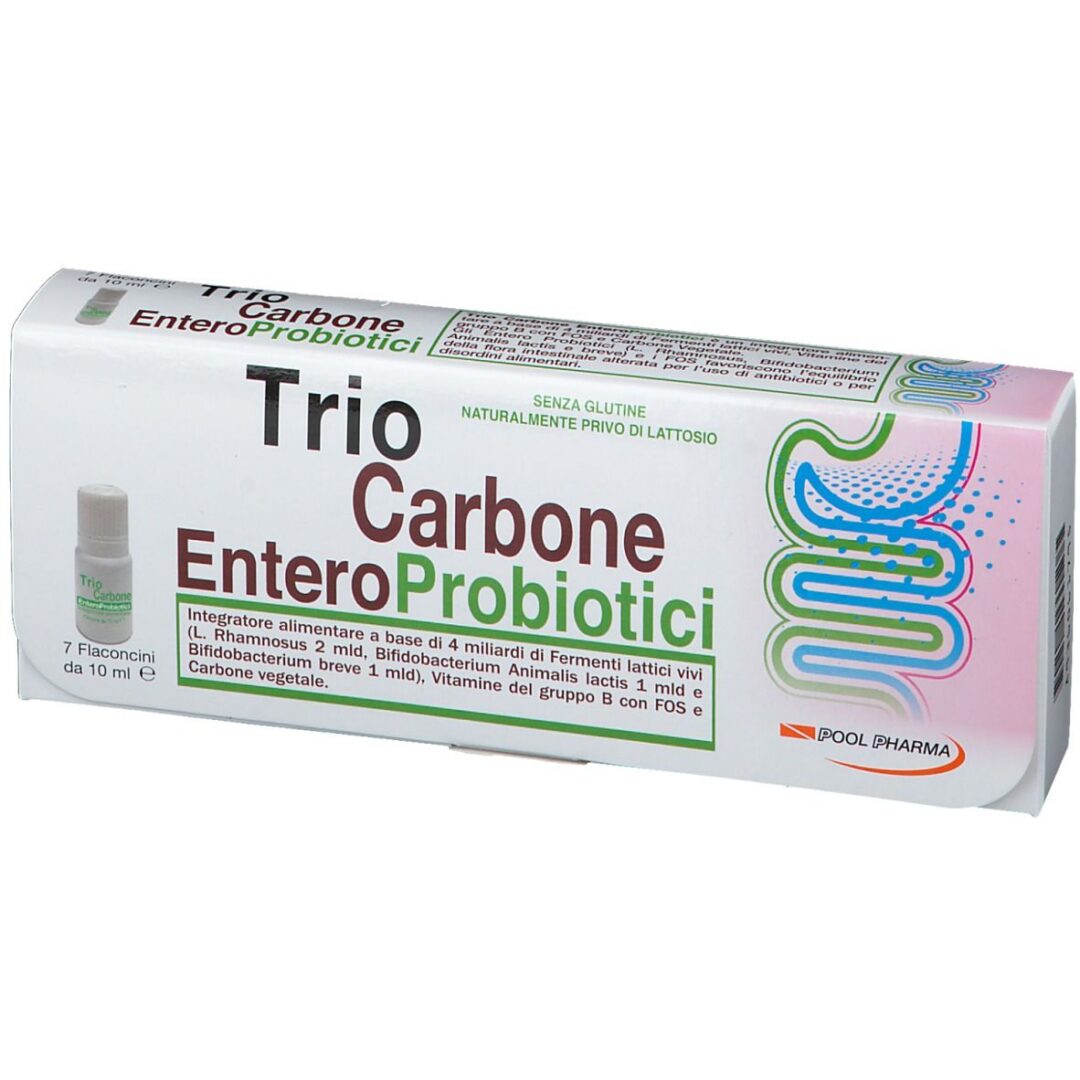 Trio Carbone EnteroProbiotici 7 flaconcini da 10ml - Pool Pharma