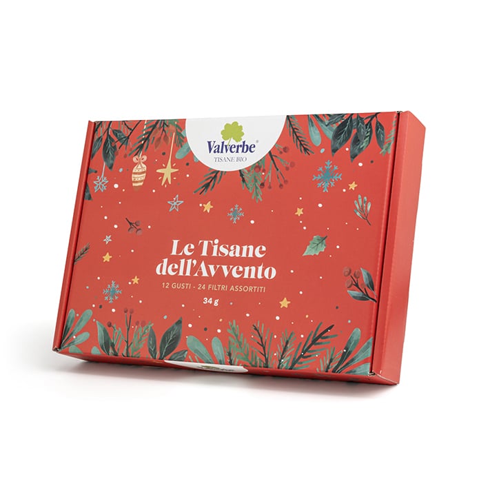Le Tisane dell'Avvento 12 gusti - 24 filtri assortiti 34g - Valverbe