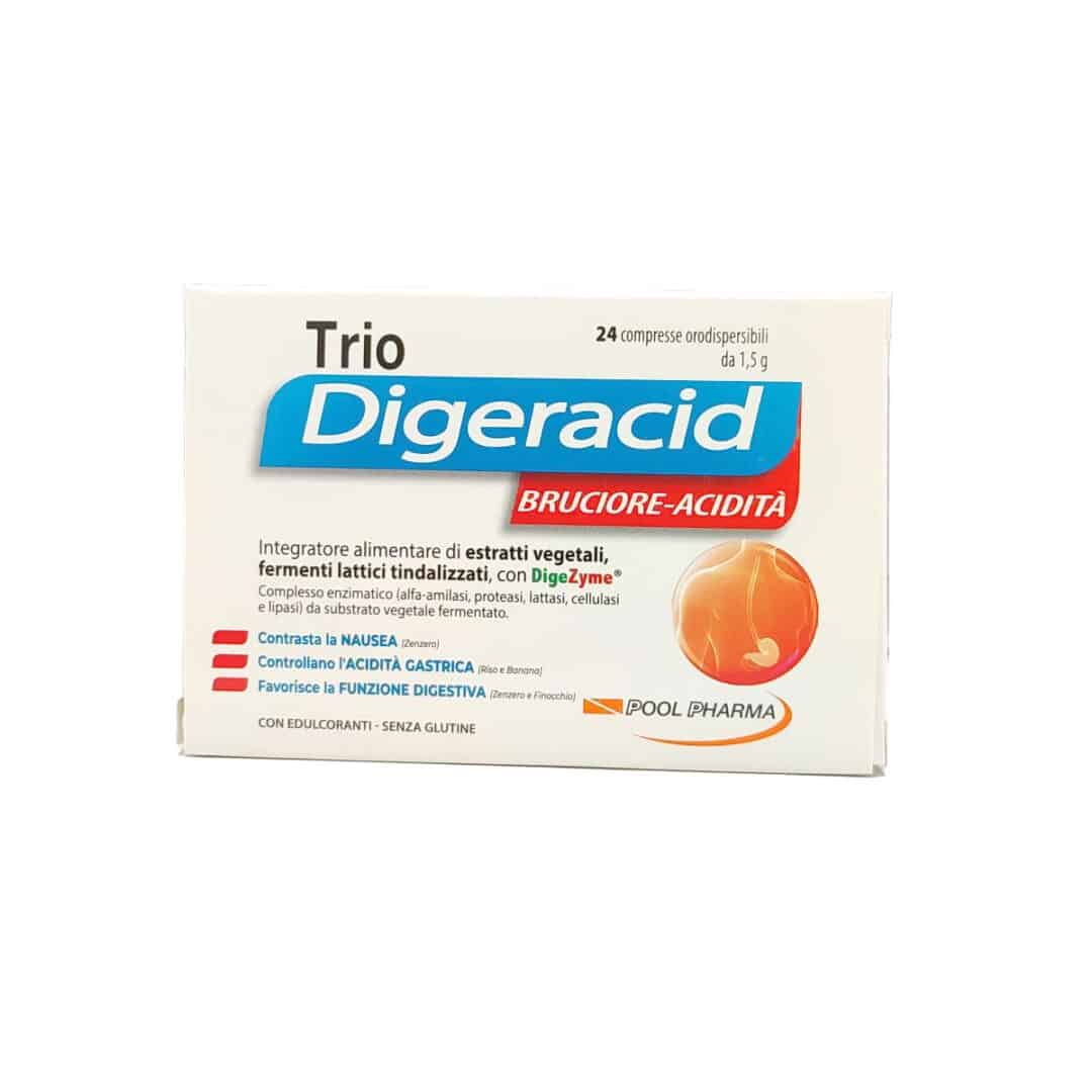Trio Digeracid Bruciore-Acidità 24 compresse orodispersibili - PoolPharma